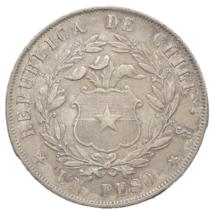 Chili - République (1830-1861), 1 Pesos, 1855