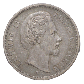 Allemagne, Bavière - Ludwig II (1864-1886), 5 Mark, 1874