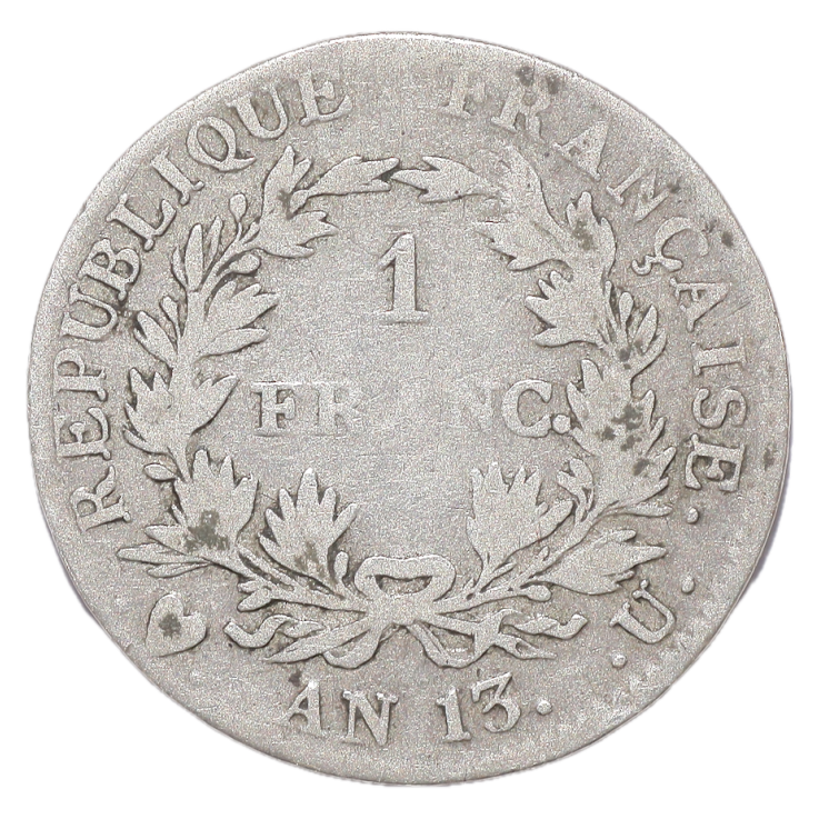 France - Napoléon Ier (1804-1814), 1 Francs, An 13, U (Turin)