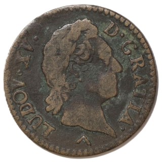 France - Louis XV (1715-1774), Demi sol à la vieille tête, 1770, W (Lille)