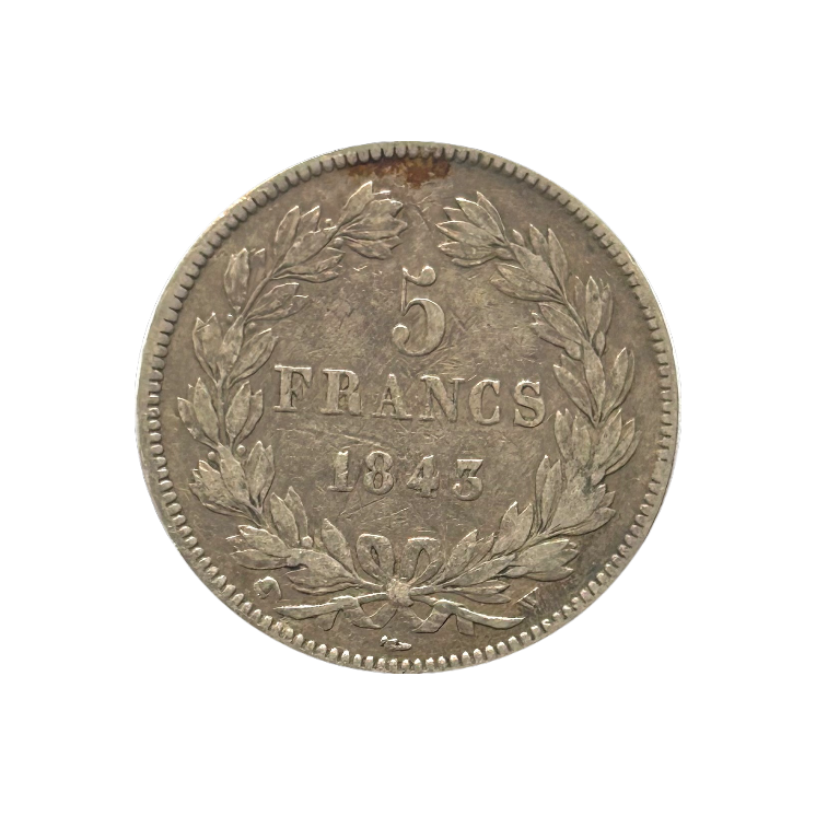 5 Francs 1843 W Louis Philippe I