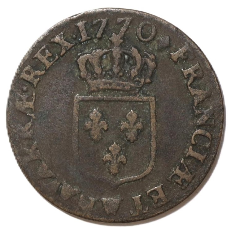 France - Louis XV (1715-1774), Demi sol à la vieille tête, 1770, W (Lille)