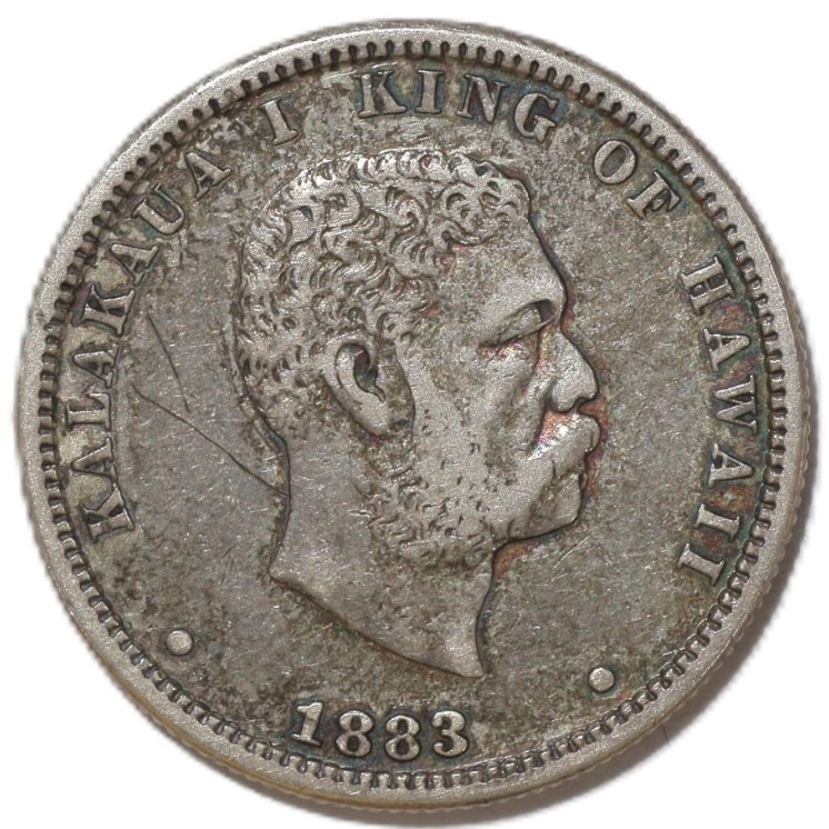 Hawaï - Kalakaua I (1874-1891), 1/4 dollar, 1883
