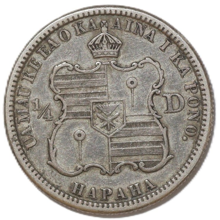 Hawaï - Kalakaua I (1874-1891), 1/4 dollar, 1883