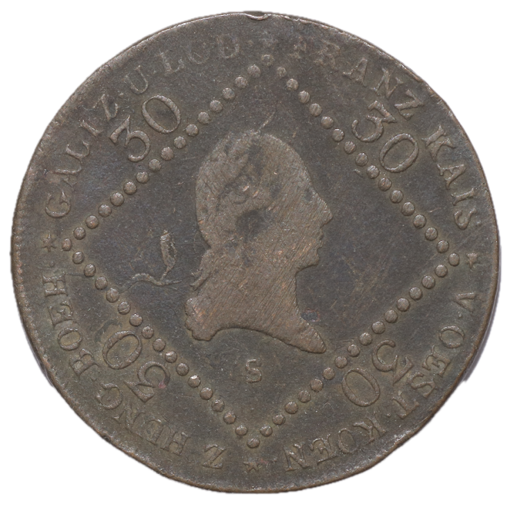Autriche - François II (1804-1835), 30 Kreuzer
