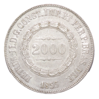 Brésil - Pierre II (1831-1889), 2000 Reis, 1856