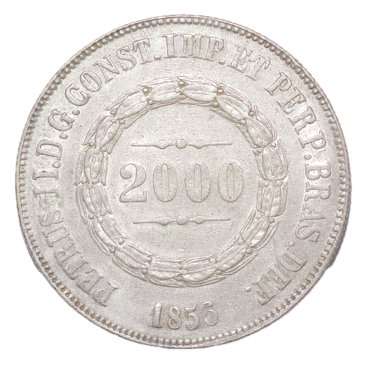 Brésil - Pierre II (1831-1889), 2000 Reis, 1856