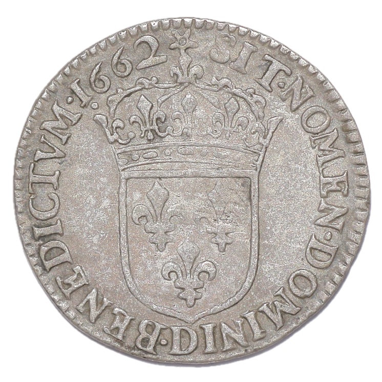 France - Louis XIV (1643-1715), 1/12 d'écu, 1662, D (Lyon)