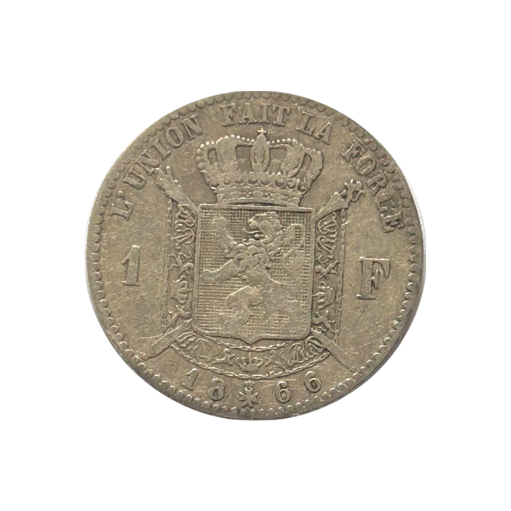 1 Franc 1866 Leopold II Belgique