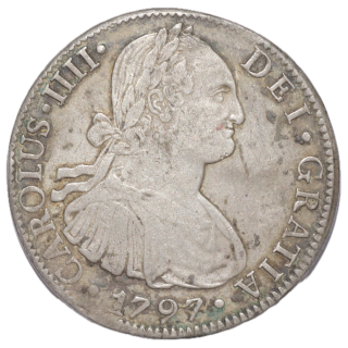 Mexique - Carlos IV (1788-1808), 8 Réales, 1797, Mexico