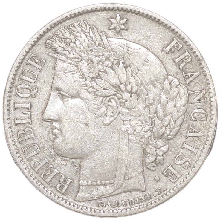 France - IIe République (1848-1852), 5 Francs, 1851, A (Paris)