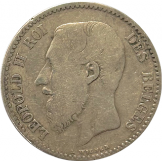 1 Franc 1866 Leopold II Belgique