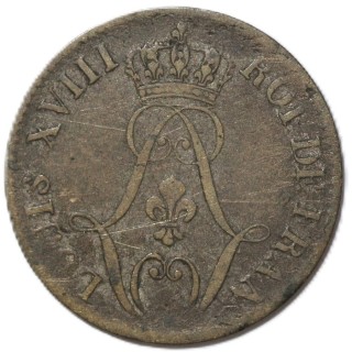 France - Ile de Bourbon, Louis XVIII (1815-1824), 10 centimes, 1816