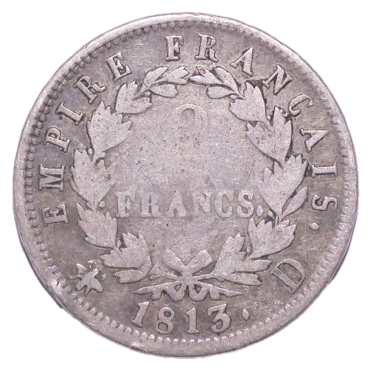 France - Napoléon Ier (1804-1814), 2 Francs, 1813, D (Lyon)