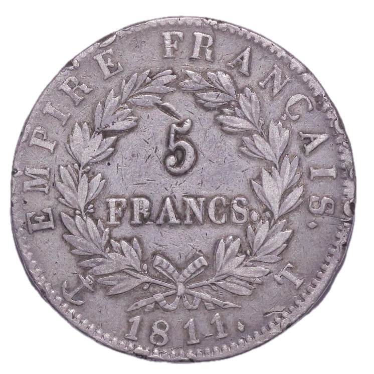 France - Napoléon Ier (1804-1814), 5 Francs, 1811, T (Nantes)