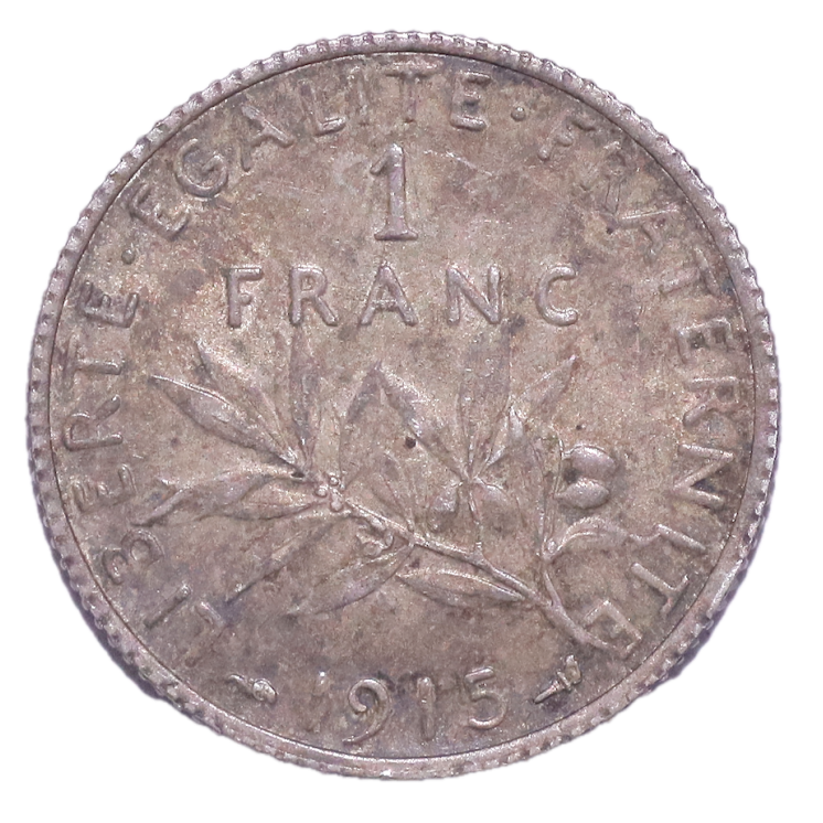 France - IIIe République (1870-1940), 1 Franc, 1915