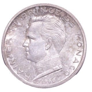 Monaco - Rainier III (1949-2005), 5 Francs, 1960