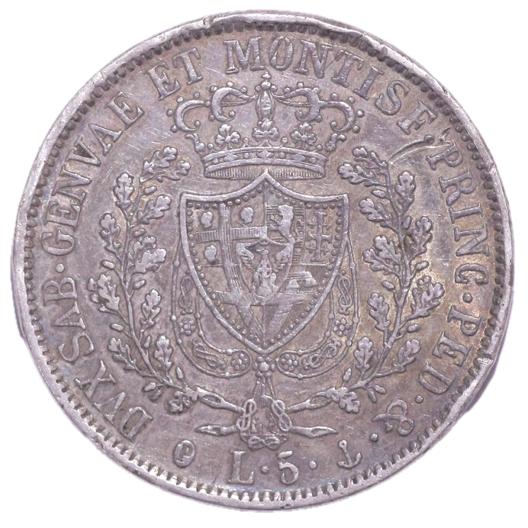 Italie, Royaume de Sardaigne - Charles-Félix (1821-1831), 5 Lires, 1929, Turin