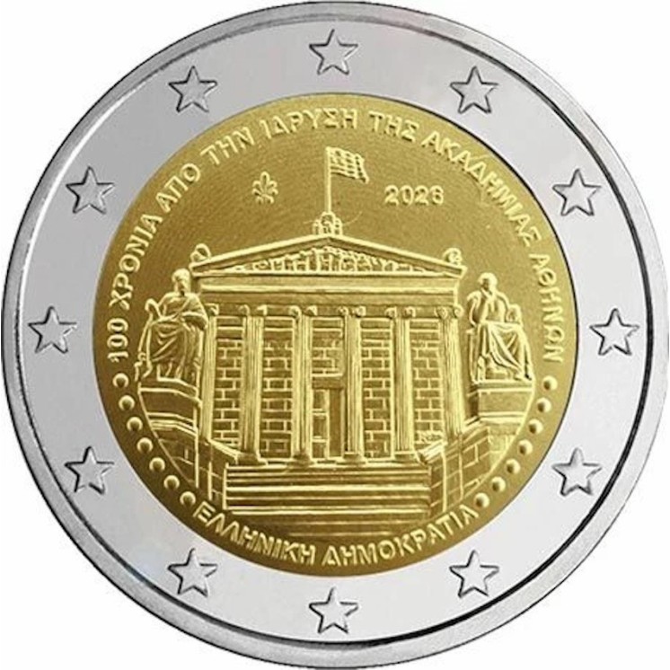 2026 - Grèce 2€ Académie d'Athènes, UNC