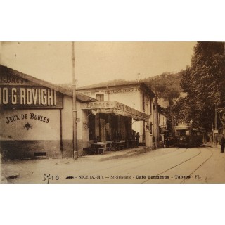 Carte postale - Nice - St-Sylvestre, Café Terminus, Tabacs