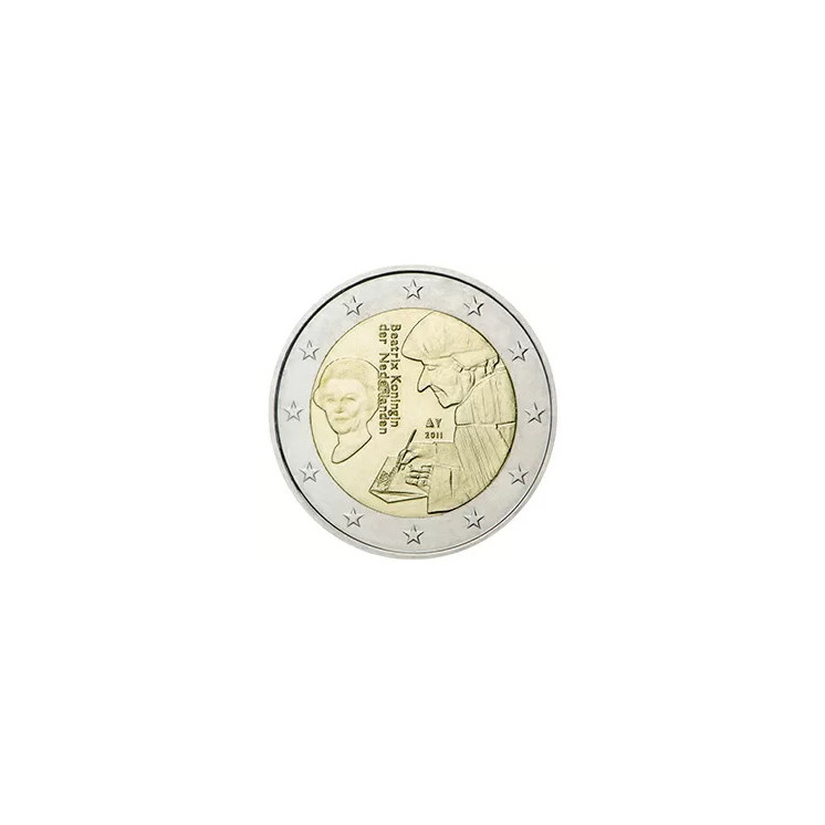 2011 - Pays-Bas, 2 Euros 500e anniversaire de la publication de « L’Éloge de la Folie »