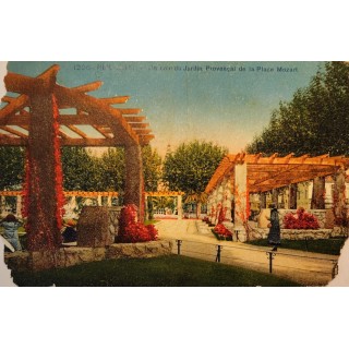 Carte postale - Nice - Un coin du Jardin Provençal de la Place Mozart