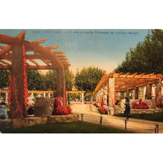 Carte postale - Nice - Un coin du Jardin Provençal de la Place Mozart