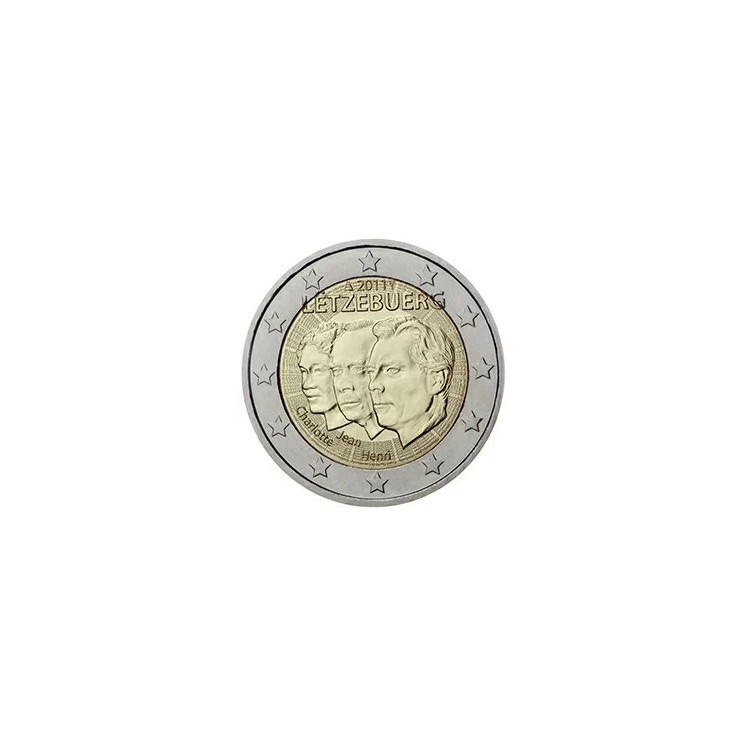 2011 - Luxembourg, 2 euros 50e anniversaire de la désignation, par la Grande-Duchesse Charlotte