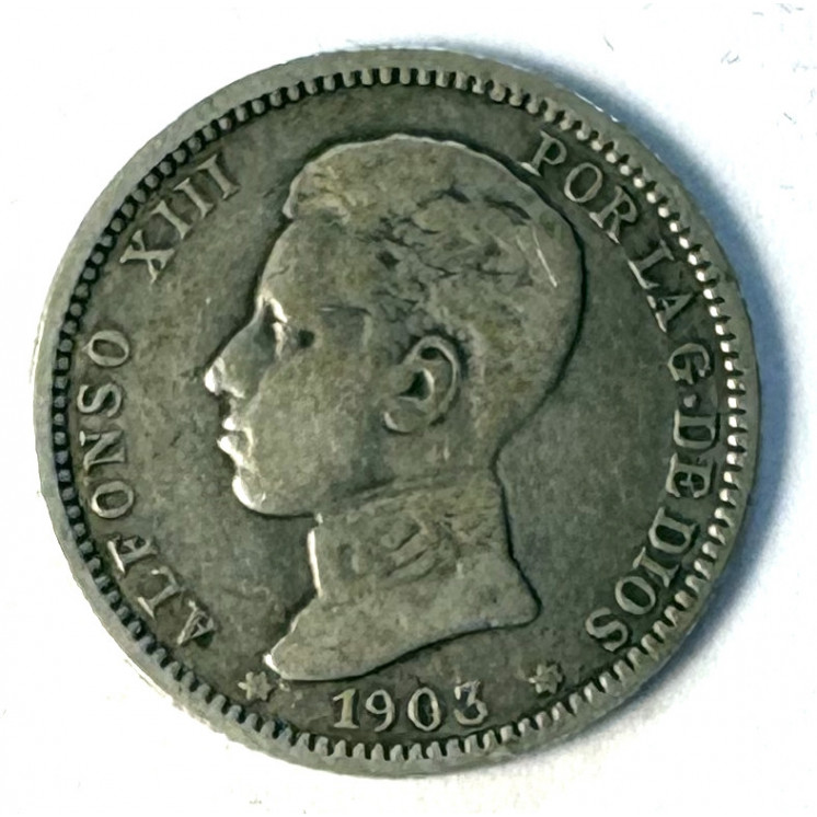 1 Peseta Alfonso XIII 1903, Espagne