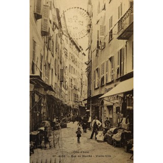 Carte postale - Rue du Marché, Vieille Ville