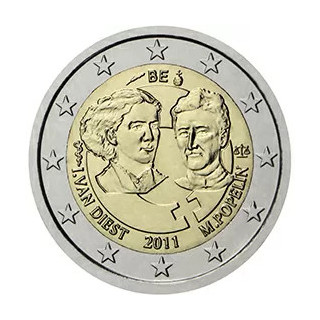 2011 - Belgique, 2 euros centenaire de la Journée internationale des femmes