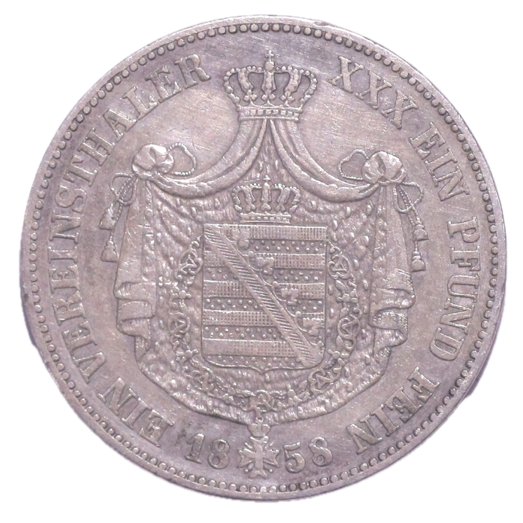 Etats Allemands, Saxe Weimar Eisenach - Charles Alexandre (1853-1901), Thaler, 1858, A (Berlin)