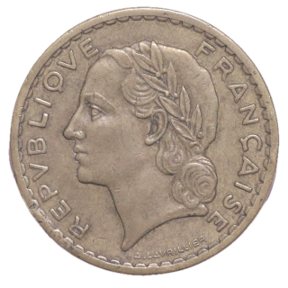 France - IVe République (1945-1958), 5 Francs, 1945