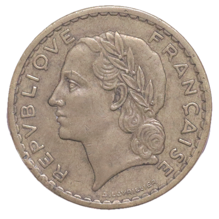 France - IVe République (1945-1958), 5 Francs, 1945