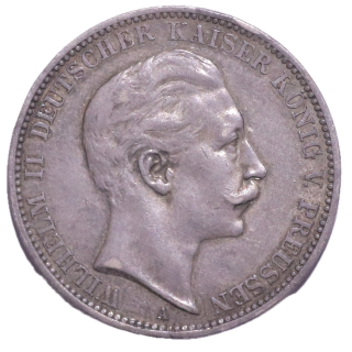Allemagne, Prusse - Wilhelm II (1888-1918), 3 Mark, 1910, A (Berlin)