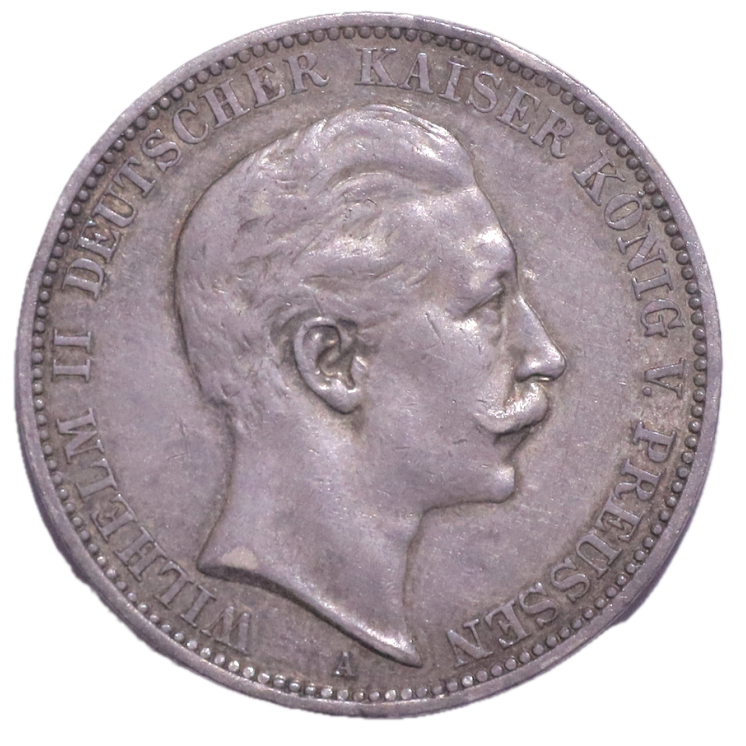 Allemagne, Prusse - Wilhelm II (1888-1918), 3 Mark, 1910, A (Berlin)