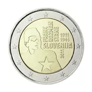 2011 - Slovénie, 2 Euros centenaire de la naissance de Franc Rozman-Stane