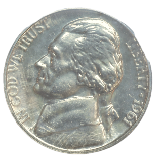 Etats-Unis - 5 centimes, 1961, UNC