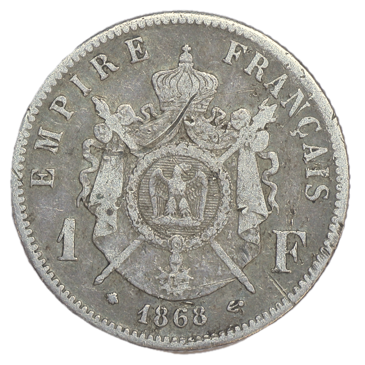 France - Napoléon III (1852-1870), 1 Franc, 1868, A (Paris)