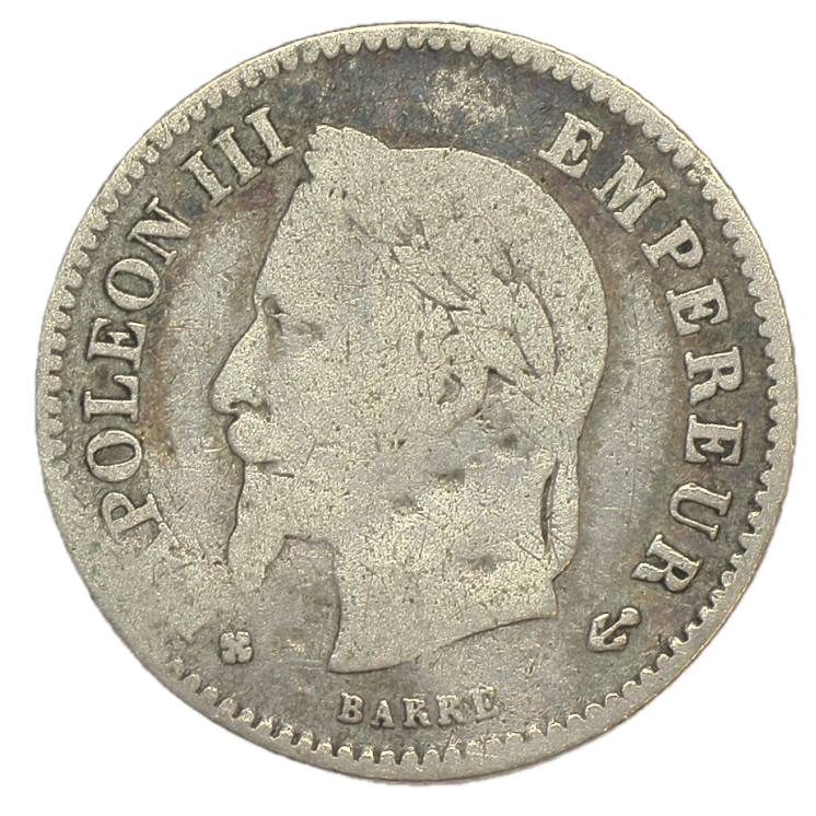 France - Napoléon III (1852-1870), 20 centimes, 1868, BB (Strasbourg)