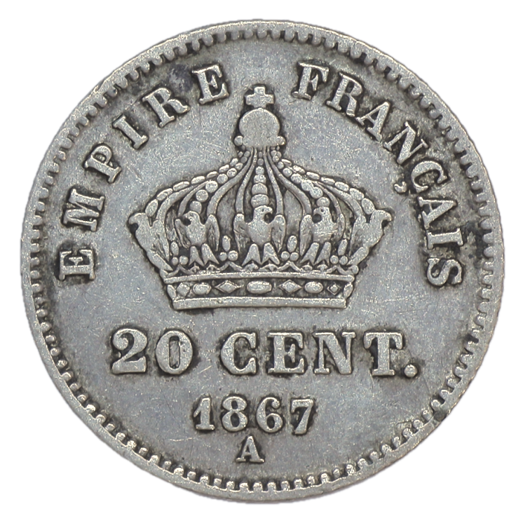 France - Napoléon III (1852-1870), 20 centimes, 1867, A (Paris)