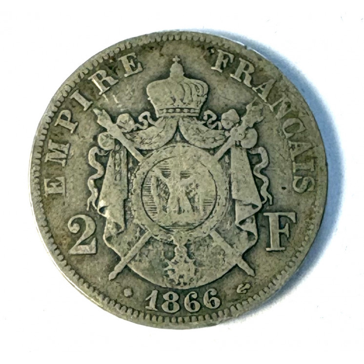 2 Francs Napoléon III 1866 BB (Strasbourg)