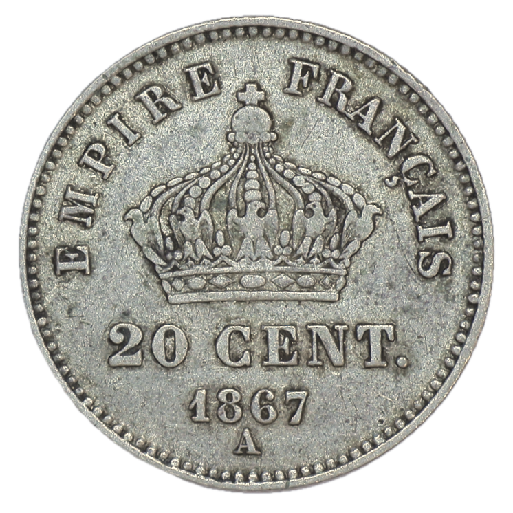 France - Napoléon III (1852-1870), 20 centimes, 1867, A (Paris)