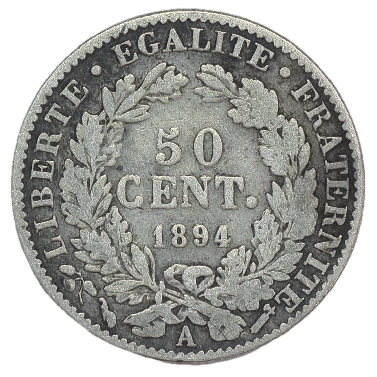France - IIIe République (1870-1940), 50 centimes, 1894, A (Paris)