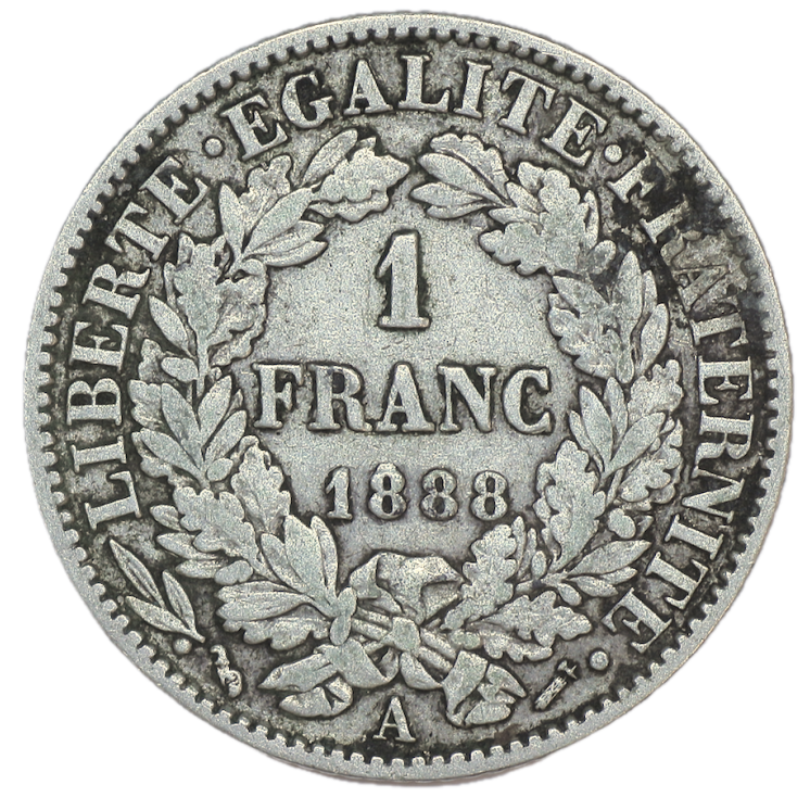 France - IIIe République (1870-1940), 1 Franc, 1888, A (Paris)
