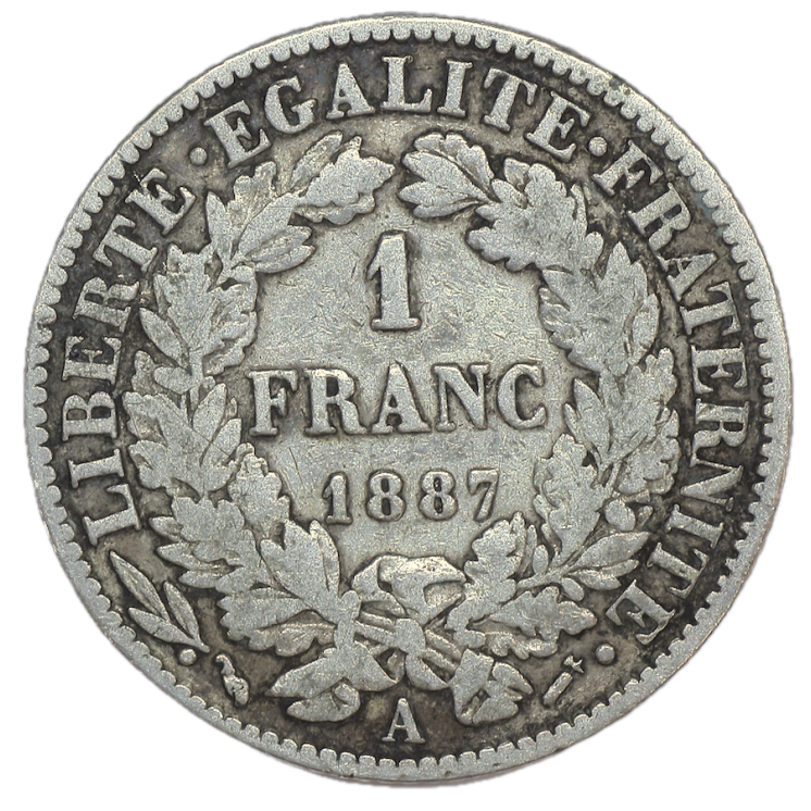 France - IIIe République (1870-1940), 1 Franc, 1887, A (Paris)