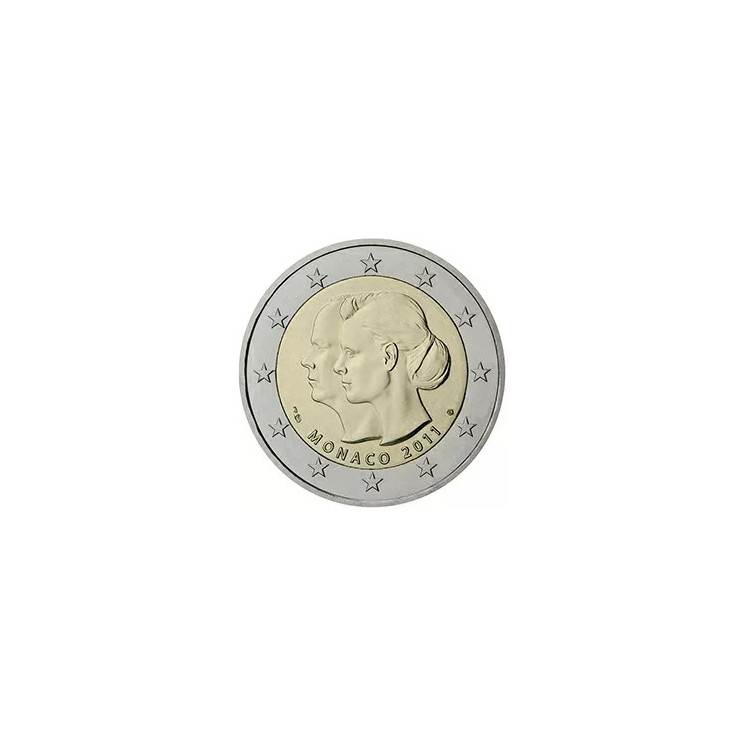 2011 - Monaco, 2 euros, mariage du Prince Albert et de Charlène Wittstock