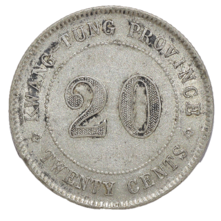 Chine - République (1912-1949), Province Kwang-Tung, 2 jiao, 1913