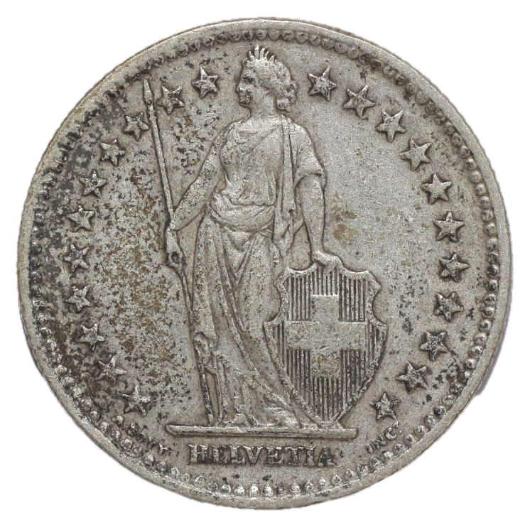 Suisse - 2 Francs, 1948, B (Berne)