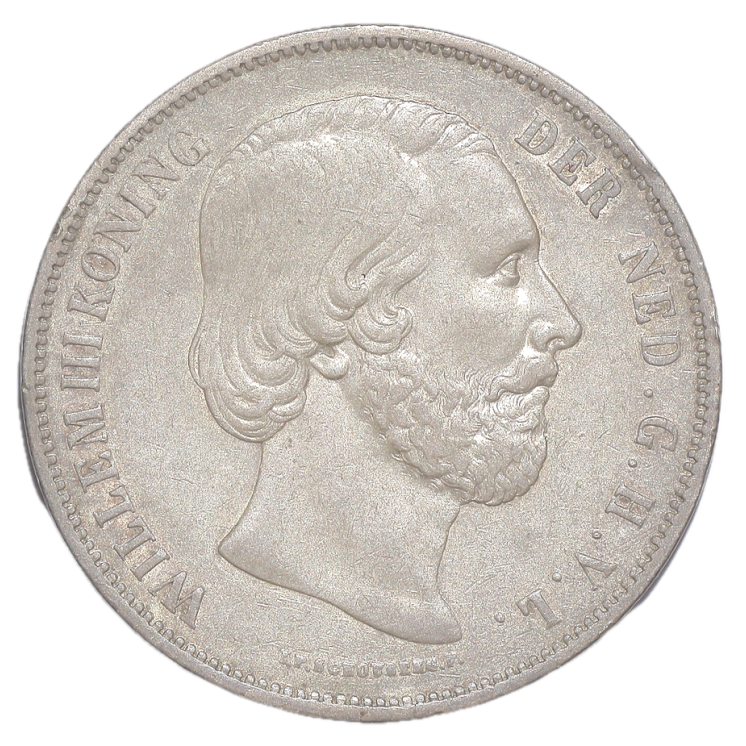 Pays-Bas - Guillaume III (1849-1890), 2 1/2 Gulden, 1850